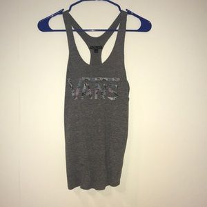 Gray tank w/ vans logo